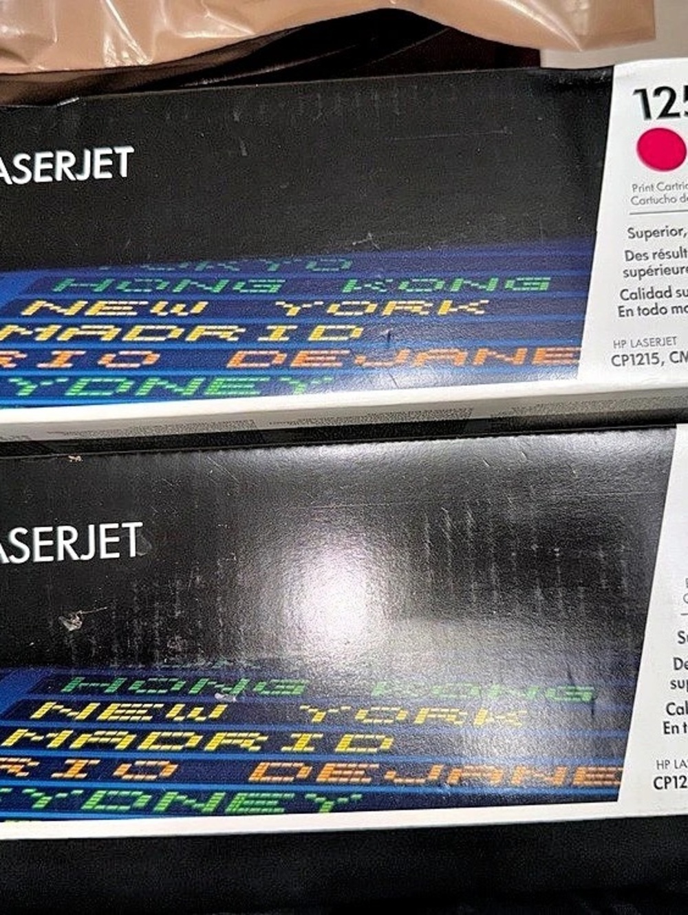 HP LaserJet 125A Black Toner Boxes CB540A CB541A